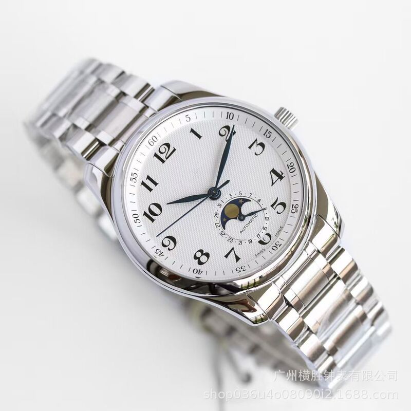 Popular Langjia Master Series Men's Automatic Mechanical Watch with Moon Phase, Couple's Watch, Wholesale, Light Luxury Popular Langjia Master Series Men's Automatic Mechanical Watch with Moon Phase, Couple's Watch, Wholesale, Light Luxury