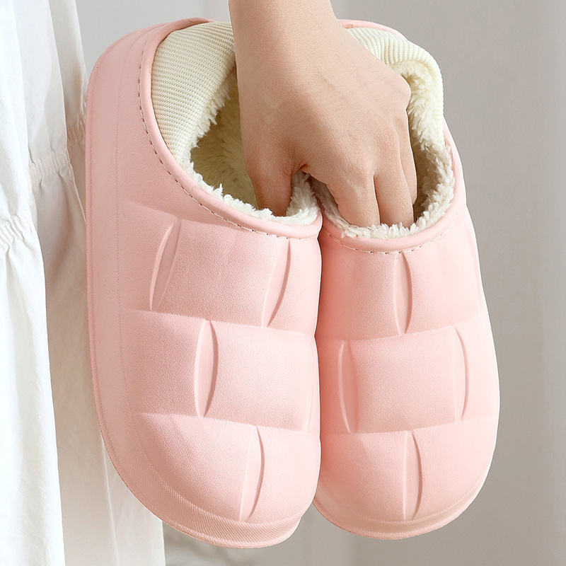 秋冬季保暖棉拖鞋男女士新款室内家居家用防滑防水毛毛绒棉拖外穿|undefined