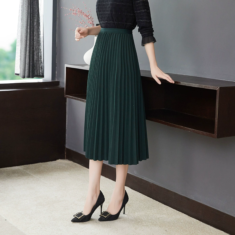 Японская легкая роскошная женская одежда новая элегантная плиссированная юбка с высокой талией