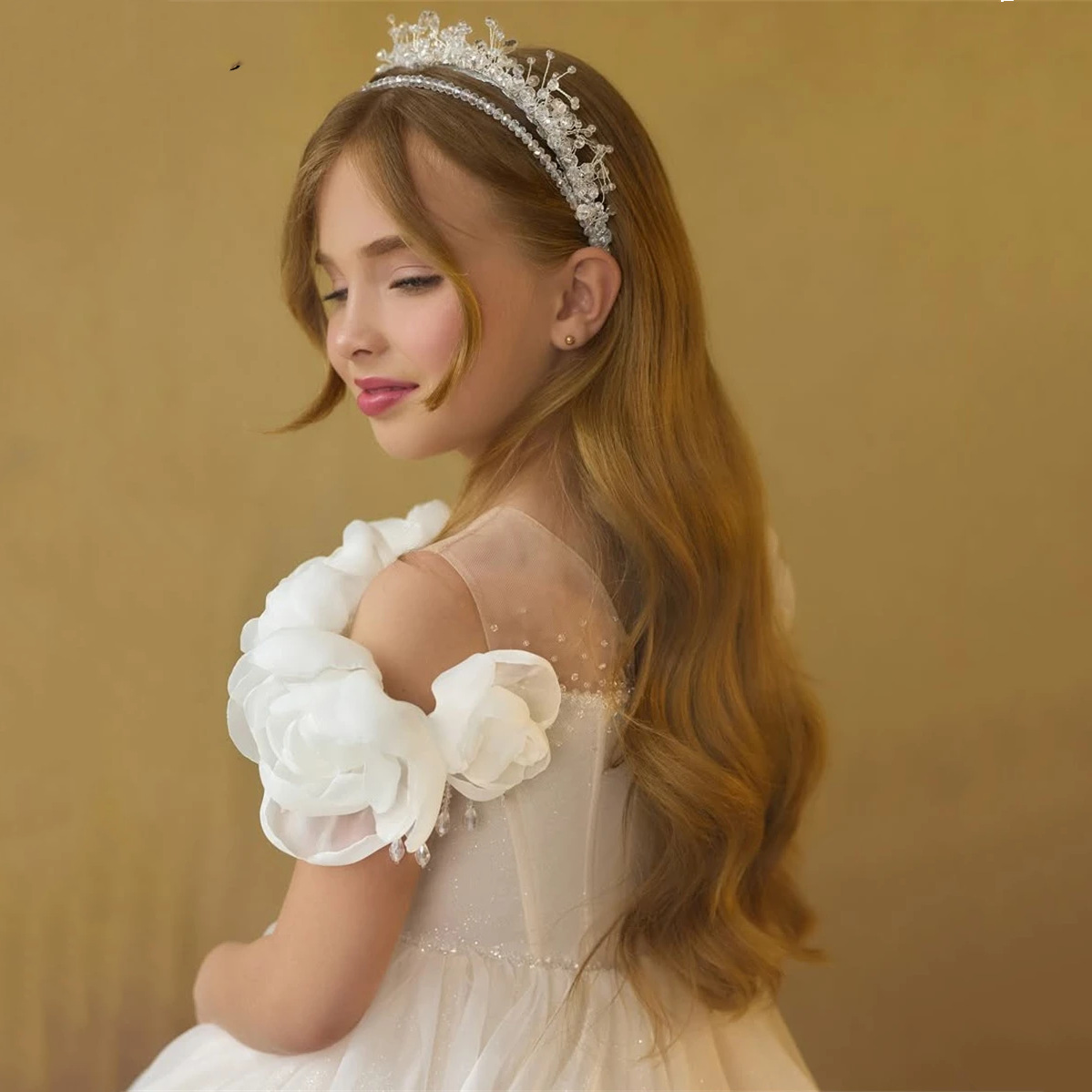 Girls Lace Princess Dress Tutu Skirt For Wedding And Birthday_voghion.com
