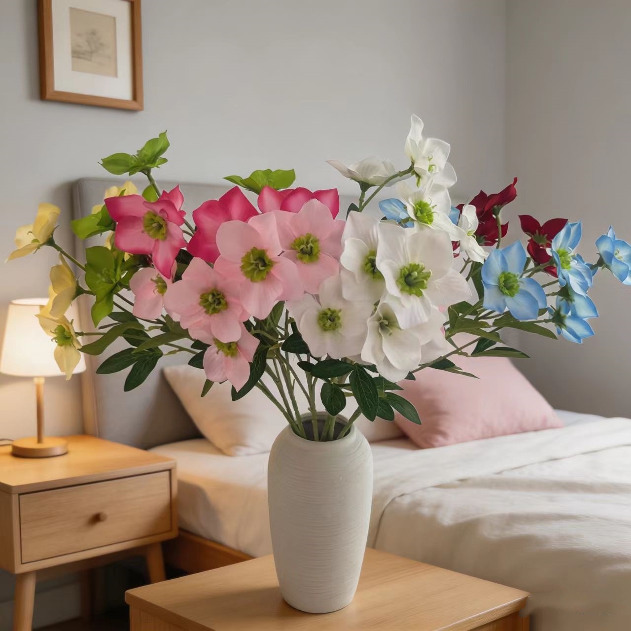 Artificial flowers for home use, wedding flowers, fresh nail decoration 2