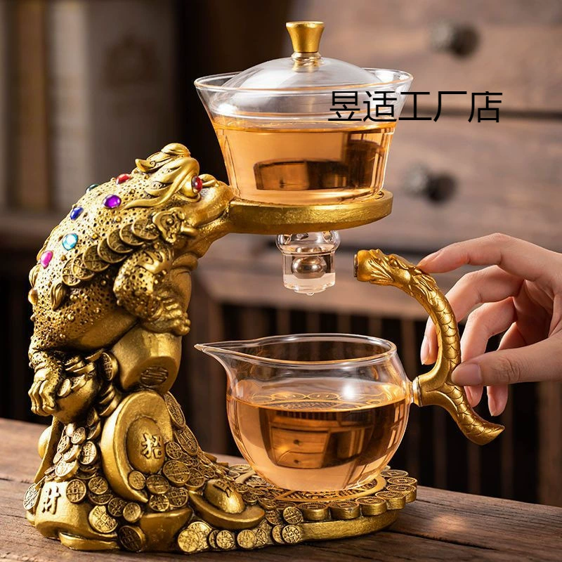 Glass automatic tea set for home use for office, high-end teapot
