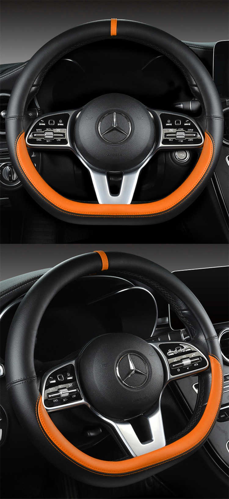 2022 new full Napa black plus color D steering wheel cover