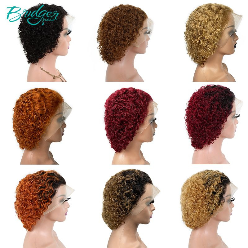 Pixie Cut Curly Human Hair Wig Short Style Natural Look_voghion.com