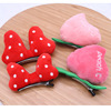 Low -price promotional dot bow hair folding clip super cute charging cotton jade, cinnamon dog duckbill baby top clip side clip