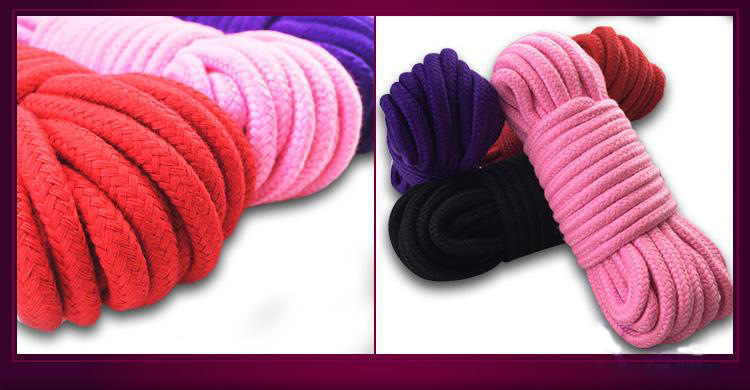 10m Cotton-Linen Rope with Nipple Clamps and Bells for Couples Intimacy — detail image 15