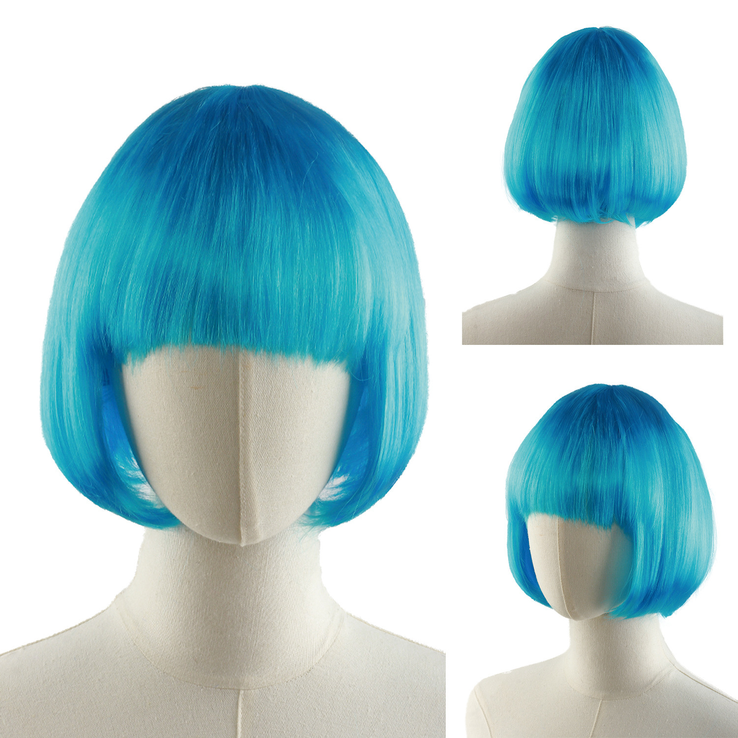 Bar show cosplay pelucas mujeres cabello corto colorido pelo Bobo Halloween anime Bobo al por mayor en stock