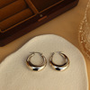 Metal retro earrings stainless steel, wholesale, french style, 750 sample gold