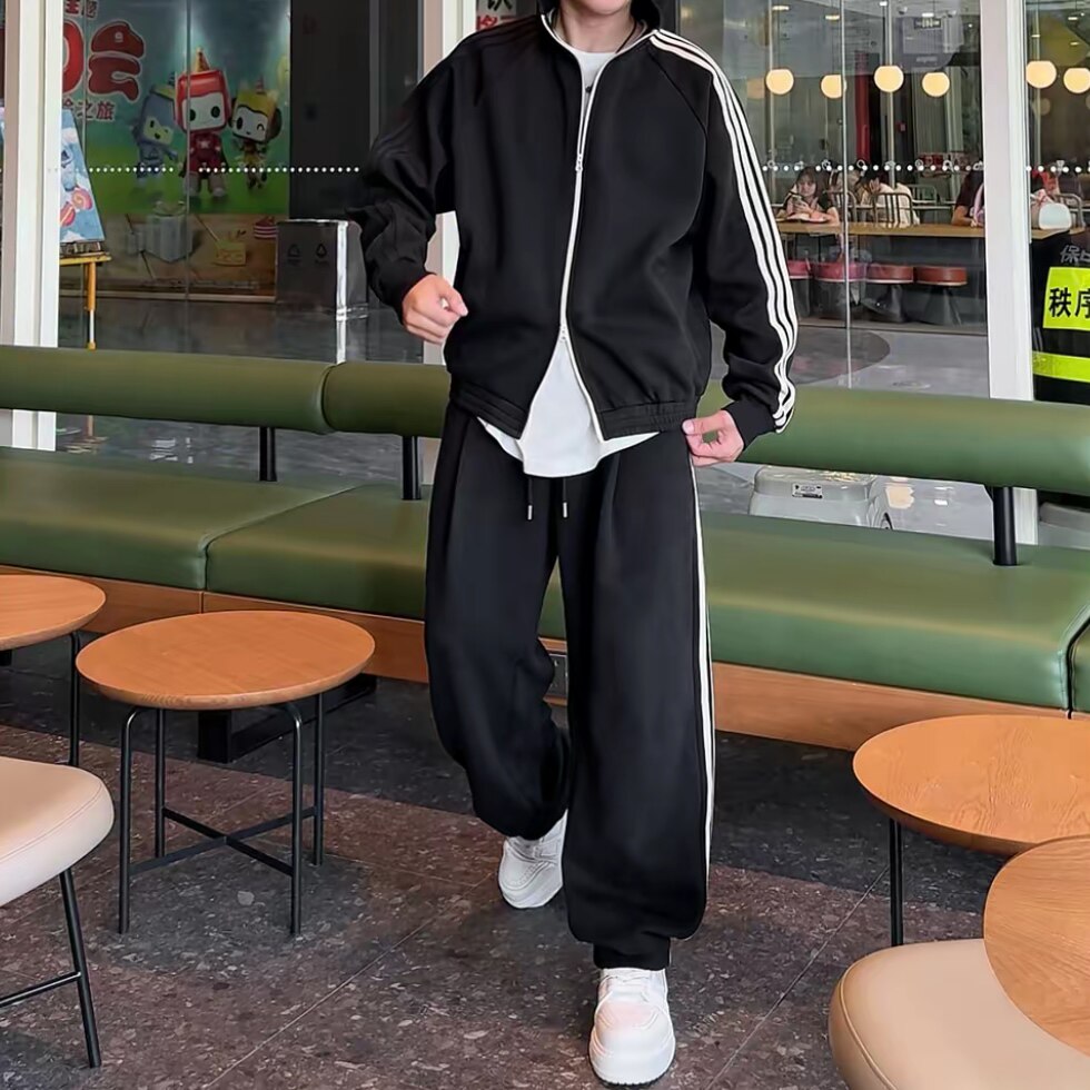 Trajes deportivos de primavera y otoño delgados camisetas para correr trajes casuales de manga larga chaqueta de pantalones se puede imprimir