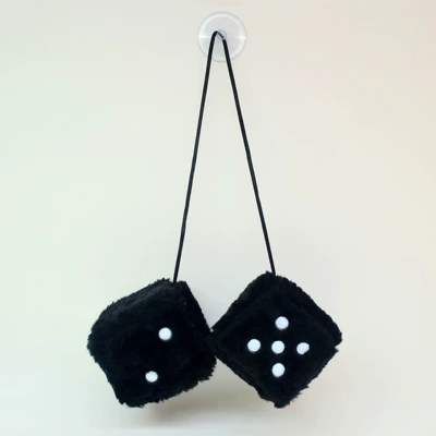 Car hanging — Hanging Rearview Mirror Dropshipping - fluffy-plush-style-black
