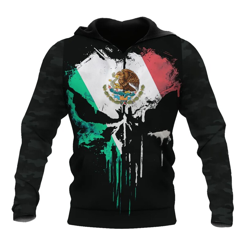 Mexico logo2024 foreign trade Europe and the United States men's sweater boys sweater 3D printing autumn and winter hoodie American tide
