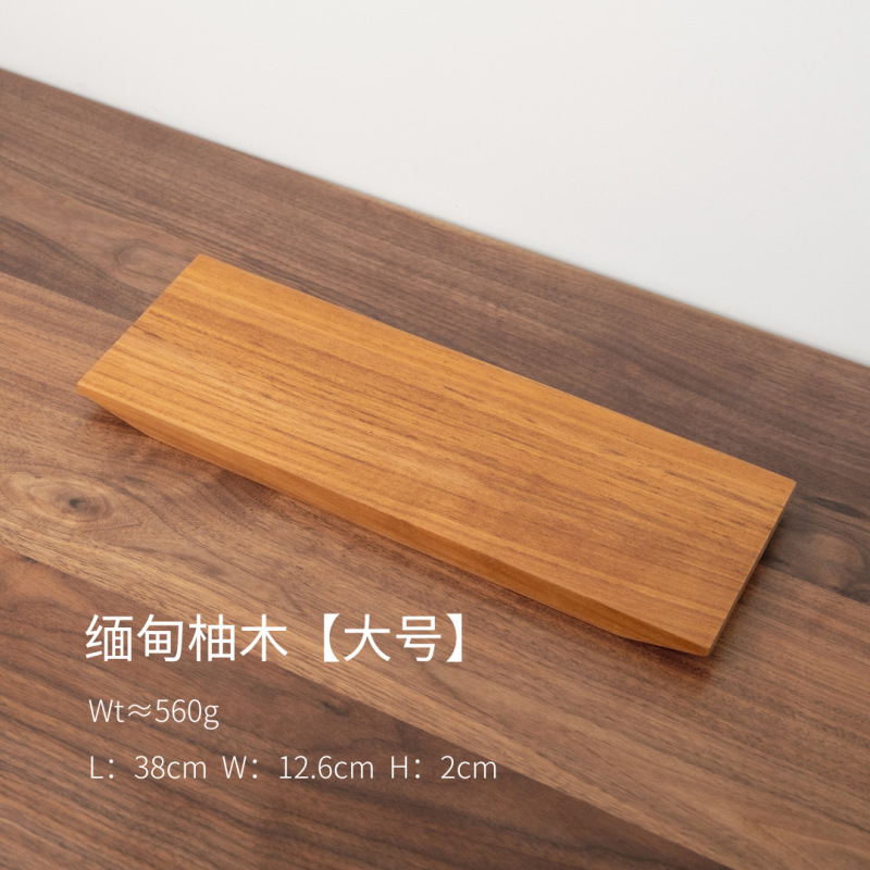 ミャンマー産チーク材の斜め縁乾燥茶托、家庭用一枚板無垢材茶托、レトロスタイル、シンプルな木製茶托|undefined