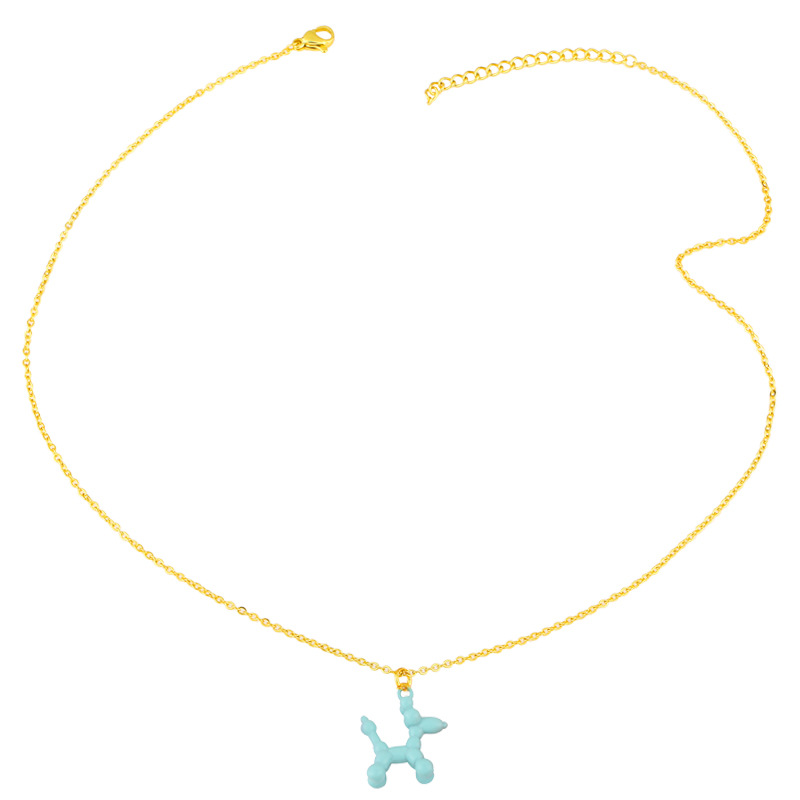 wholesale simple solid color puppy shape pendant necklace Nihaojewelry