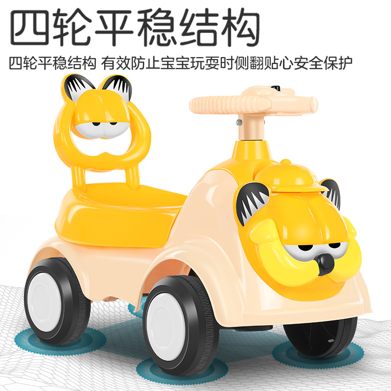 Coche giratorio para niños, coche deslizante con luces y música, coche de juguete para niños y niñas de 1 a 3 años