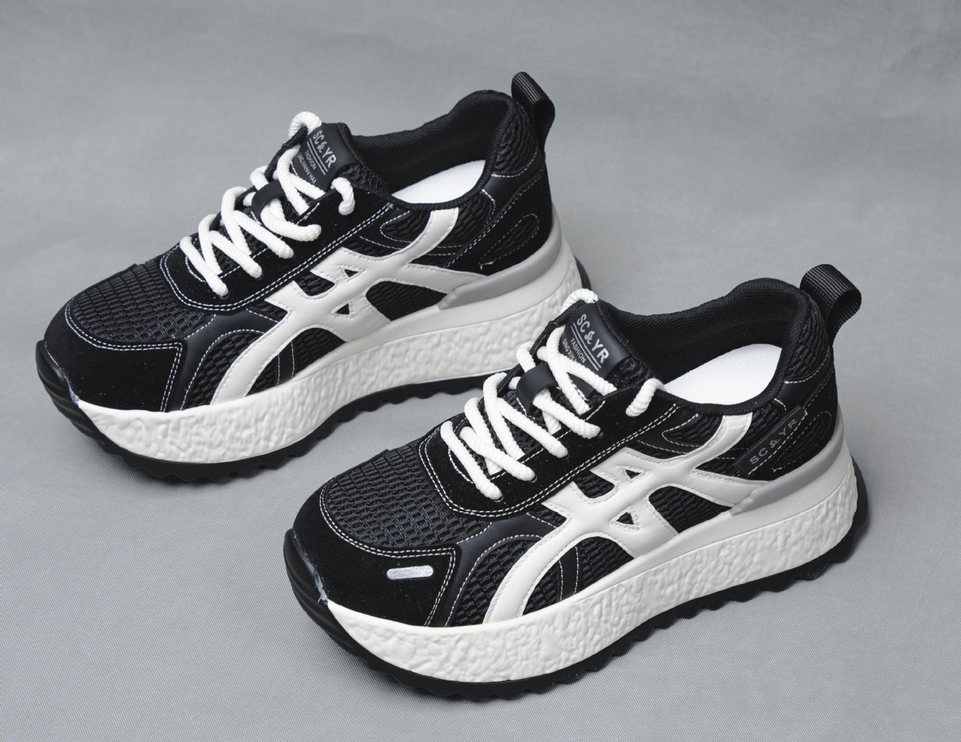 Giày sneaker nữ đế dày chunky phong cách thể thao thời trang mới thu 2026 — M2878 đen, M 2878m màu, M2878 màu đỏ, M2878 màu xanh lá cây chi tiết 13
