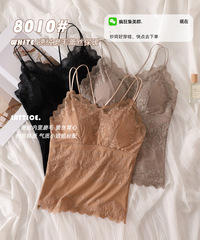 New cross-strap lace velvet thermal vest v-neck body shaping women's heated underwear plus velvet thermal vest