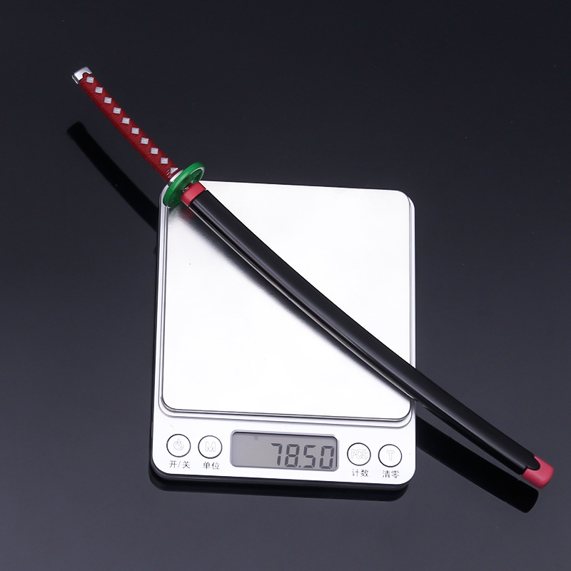 Ghost Blade japonés rueda cuchillo columna de roca columna de insectos columna de carbón Zhilang columna de sonido Xia columna con vaina de aleación modelo de arma decoración 25CM