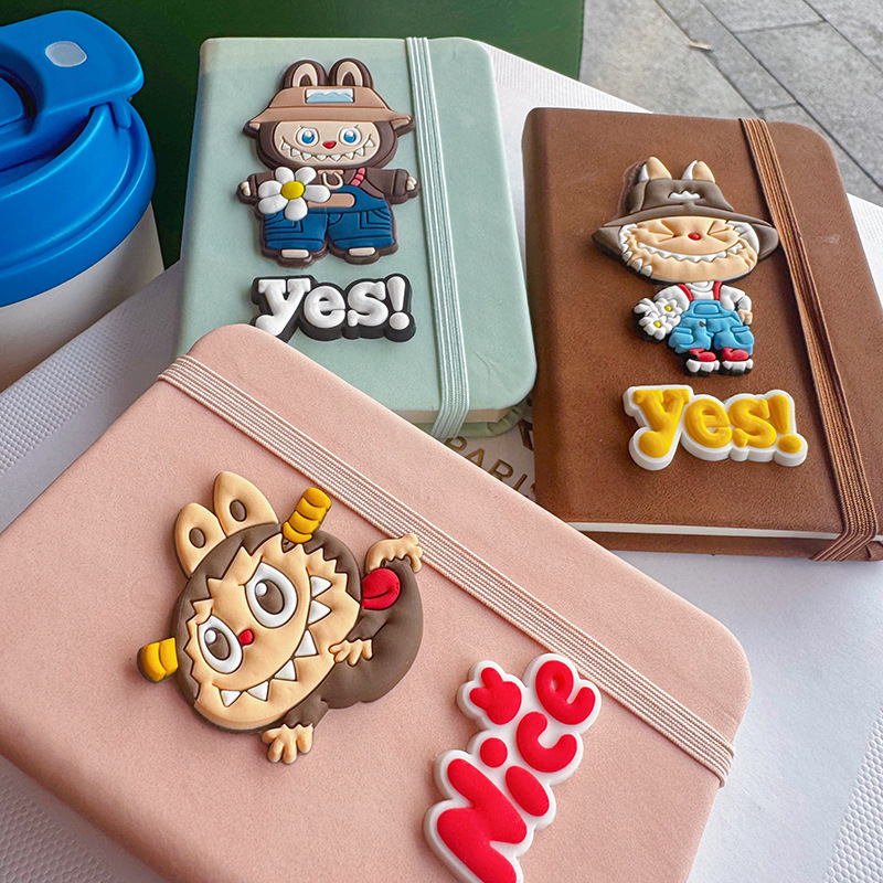 Cute and Funny Little Rabbit Elf Kidsren's Hand Ledger Cartoon Labubu Student Diary Girl Heart Notepad