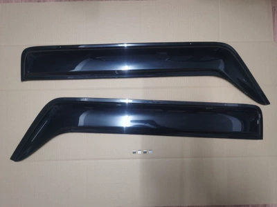 Suitable for 2018+Jb64 Suzuki Jimny Jb74 Exterior Modification Parts Thick 2.0mm Door Rain and Shine Eyebrow (Rain shield) - black-widened-and-thickened-2-piece-pack-thickness-20mm