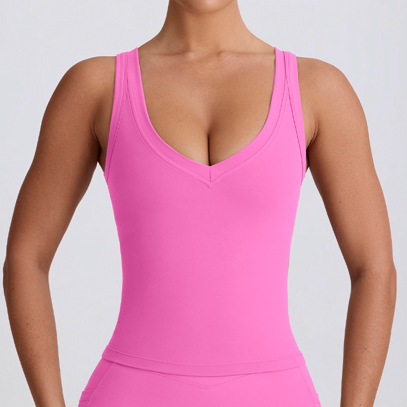 Cross-border Sports Vest Breathable Beauty Back Yoga Clothing European and American Sling Outdoor Sports Underwear Women's Shockproof Fitness Top Cross-border Sports Vest Breathable Beauty Back Yoga Clothing European and American Sling Outdoor Sports Underwear Women's Shockproof Fitness Top