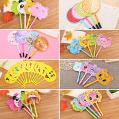 Cute Cartoon Fan Pen Creative Prize Gift Student Ballpoint Pen Korean Style Study Stationery Fan Pen