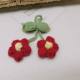 Puff flower pendant hand hook wool flower five small flower DIY clothing bag key chain jewelry accessories