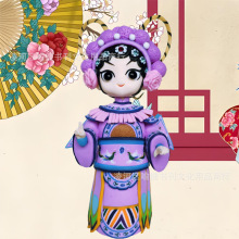 跨境新品软陶工艺品花旦车载摆件感恩节装饰公仔京剧国潮礼物