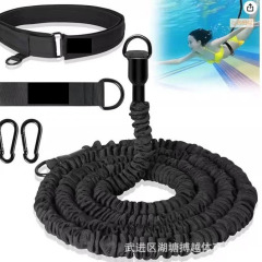 水泳抵抗帯固定ストラップ付きラテックスチューブ弾力ロープ水泳訓練器セット訓練器メーカー