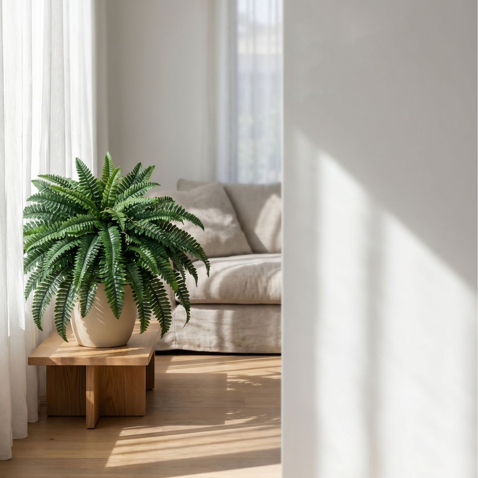 Cross-Border Artificial Persian Grass 60-Leaf Plant Home Decor Artificial Boston Fern Green Plant Decoration Fern Grass