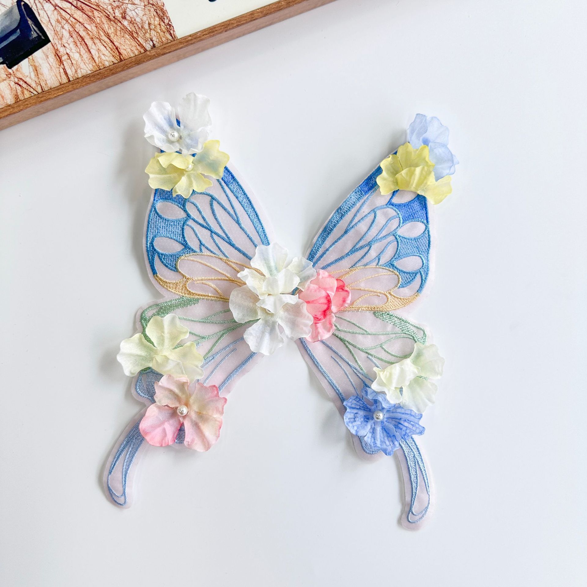 Horquilla con flor, pinza de pelo grande con mariposa, accesorio para el cabello de estilo antiguo, accesorio para el cabello de princesa Hanfu súper mágico, accesorio dulce para el cabello de mascotas, horquilla con flor de seda.