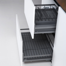 康耐尔橱柜拉篮拆装式炉台拉篮厨房碗碟用品置物架多功能收纳架