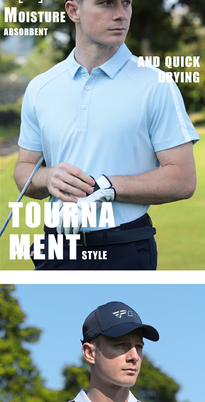 Áo thun golf nam tay ngắn vải lưới thoáng khí kháng khuẩn — YF773 trắng tay ngắn [vải lưới thoáng khí/vải kháng khuẩn/hút ẩm và nhanh khô], YF773 tay ngắn màu xanh nước ngoài [vải lưới thoáng khí/vải kháng khuẩn/hút ẩm và nhanh khô], YF773 Ice Crystal Blue Tay ngắn [Lưới thoáng khí/Vải kháng khuẩn/Hút ẩm và nhanh khô], YF773 Cherry Phấn hoa ngắn tay [Lưới thoáng khí/Vải kháng khuẩn/Hút ẩm và nhanh khô] chi tiết 2