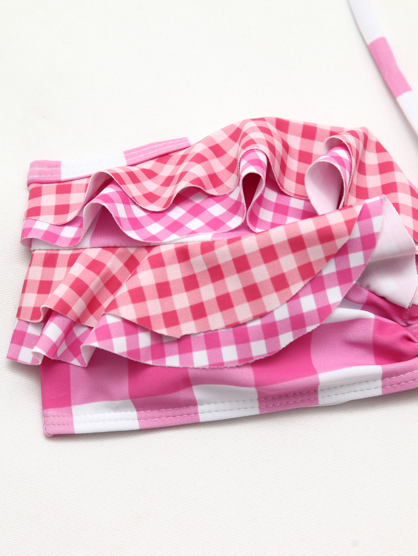 GraceChic European And American Hot-Selling New Swimsuit For Women, High-End Pink Plaid Sexy Bikini, Hollow Two-Piece Set Beach_voghion.com