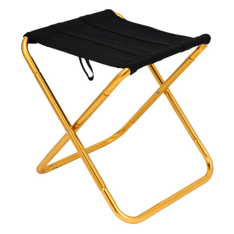 Aleación de aluminio portátil al aire libre plegable pequeño taburete Silla de ocio ultraligero aleación de aluminio Camping pesca Maza tren taburete