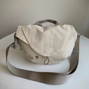 Lulu Magnetic Bag Sports Crossbody Bag Women's New Fitness Cycling Waist Bag Nylon Dumpling Shoulder Bag Men