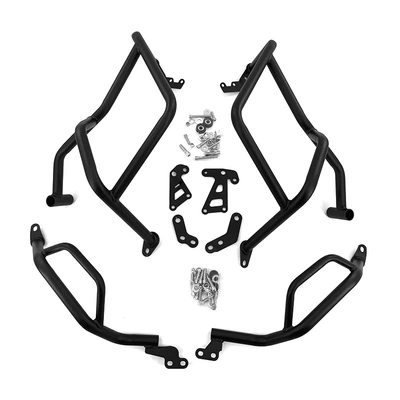 Motorcycle bumper Tenere700 Modified T700 Protective Bars - t700-upper-guard-silver-export-quality-thickened-set