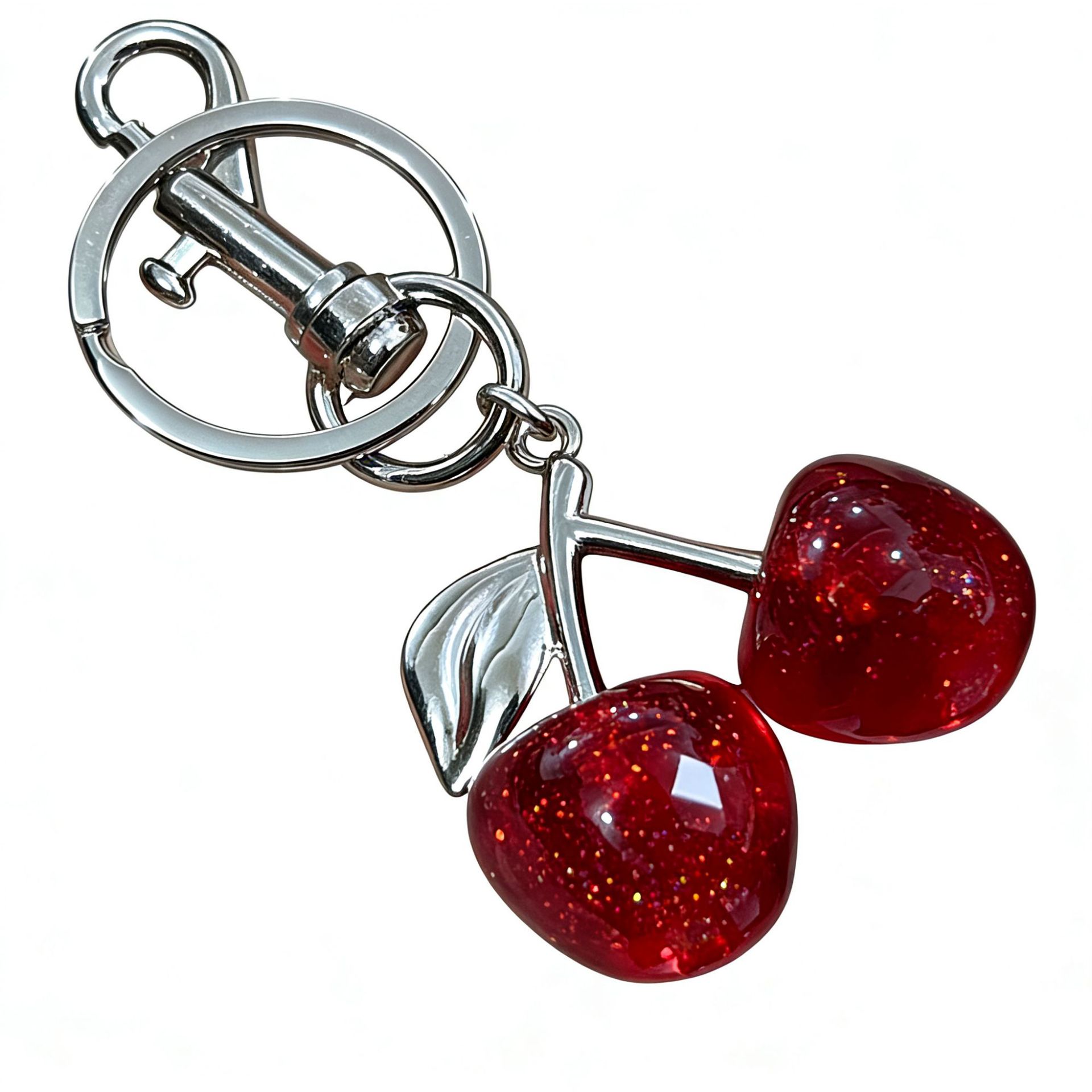 Llavero decorativo de cereza para bolso y coche