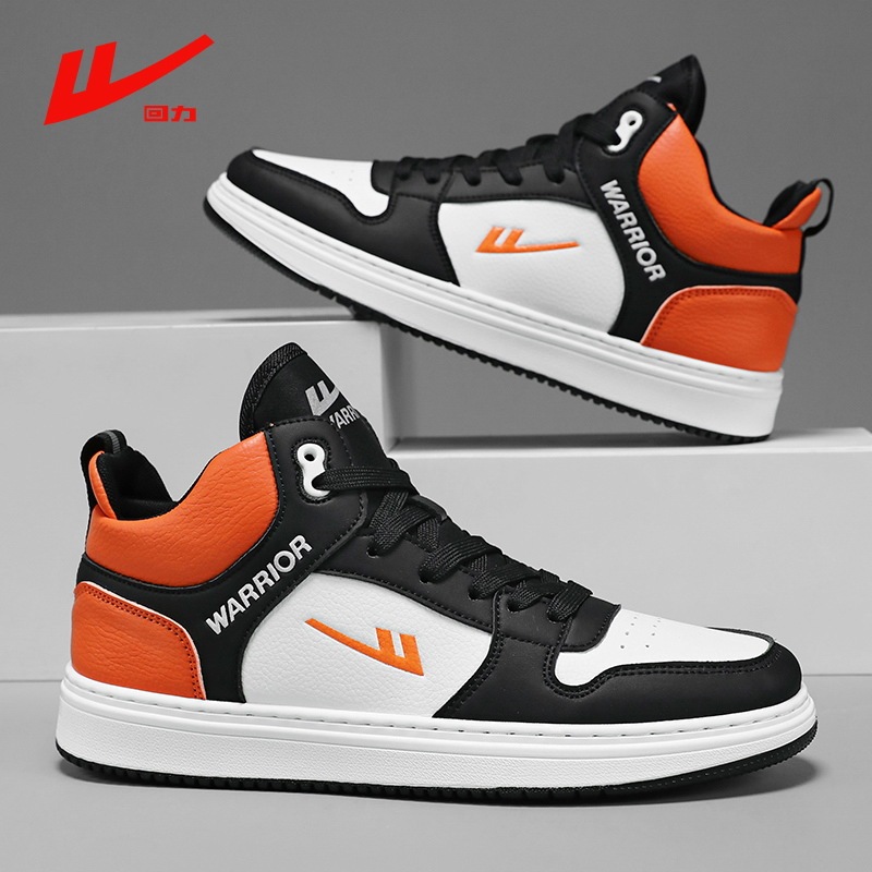 Warrior genuine goods men's shoes 2024 aj Sports Board shoes high-top women's couple shoes fleece-lined high school students 45 size basketball shoes