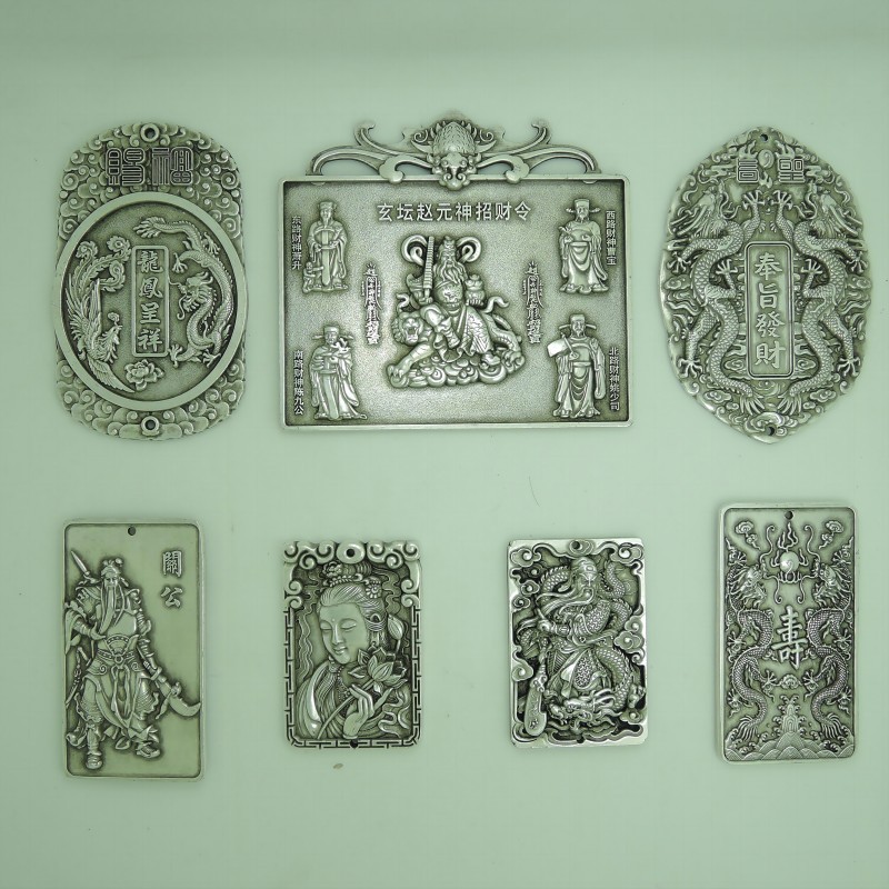 厂家现货白铜奉旨多款式 关公挂件龙凤呈祥吊坠观音 挂饰批发