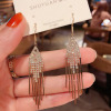 Advanced South Korean earrings, goods, high-quality style, diamond encrusted, internet celebrity