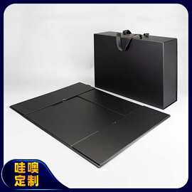 哇噢定制七连板可反复使用带提手大折叠盒 表面复防刮哑膜 可折叠