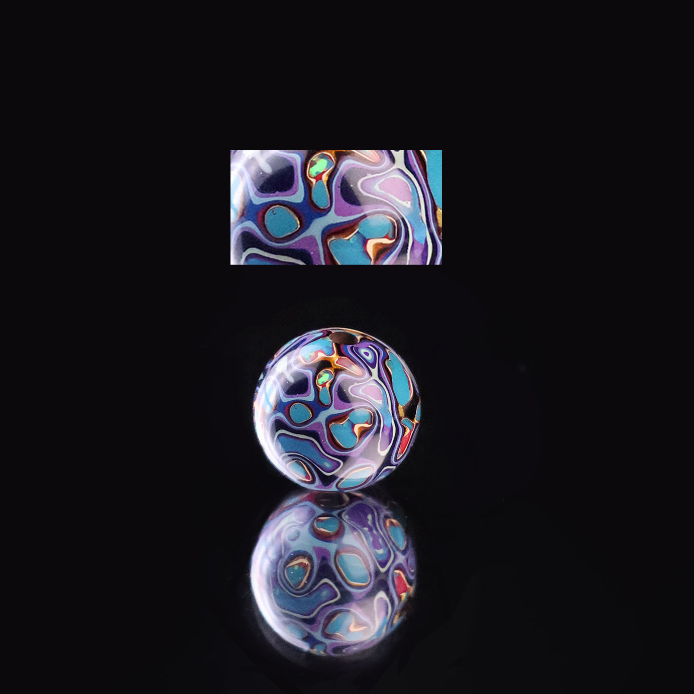 10mm 오팔 퍼플 블루