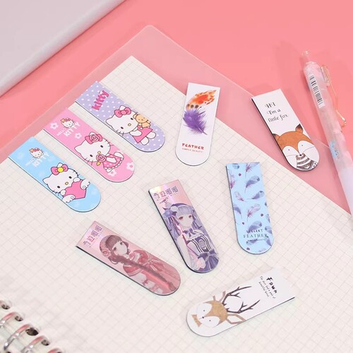 Wholesale cute magnetic bookmark cartoon creative student stationery female small fresh constellation book holder double-sided magnet bookmark