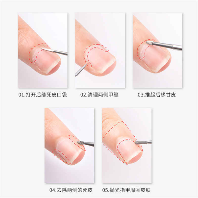 Arte de uñas de gama alta de acero de tungsteno delantero ruso de molienda cabeza removedor de uñas talla y peeling pre-tratamiento accesorios de la máquina de molienda