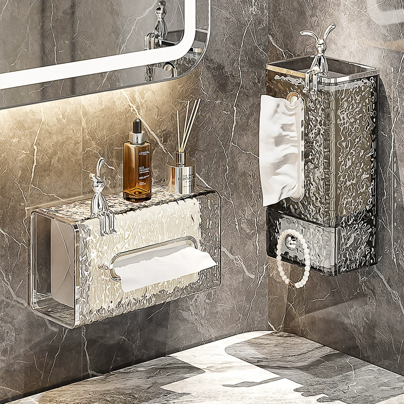 Ящик для хранения полотенец для лица с рисунком ледника настенный ящик для салфеток бытовой свет роскошный стиль Ванная комната Кухня перевернуто ящик для салфеток