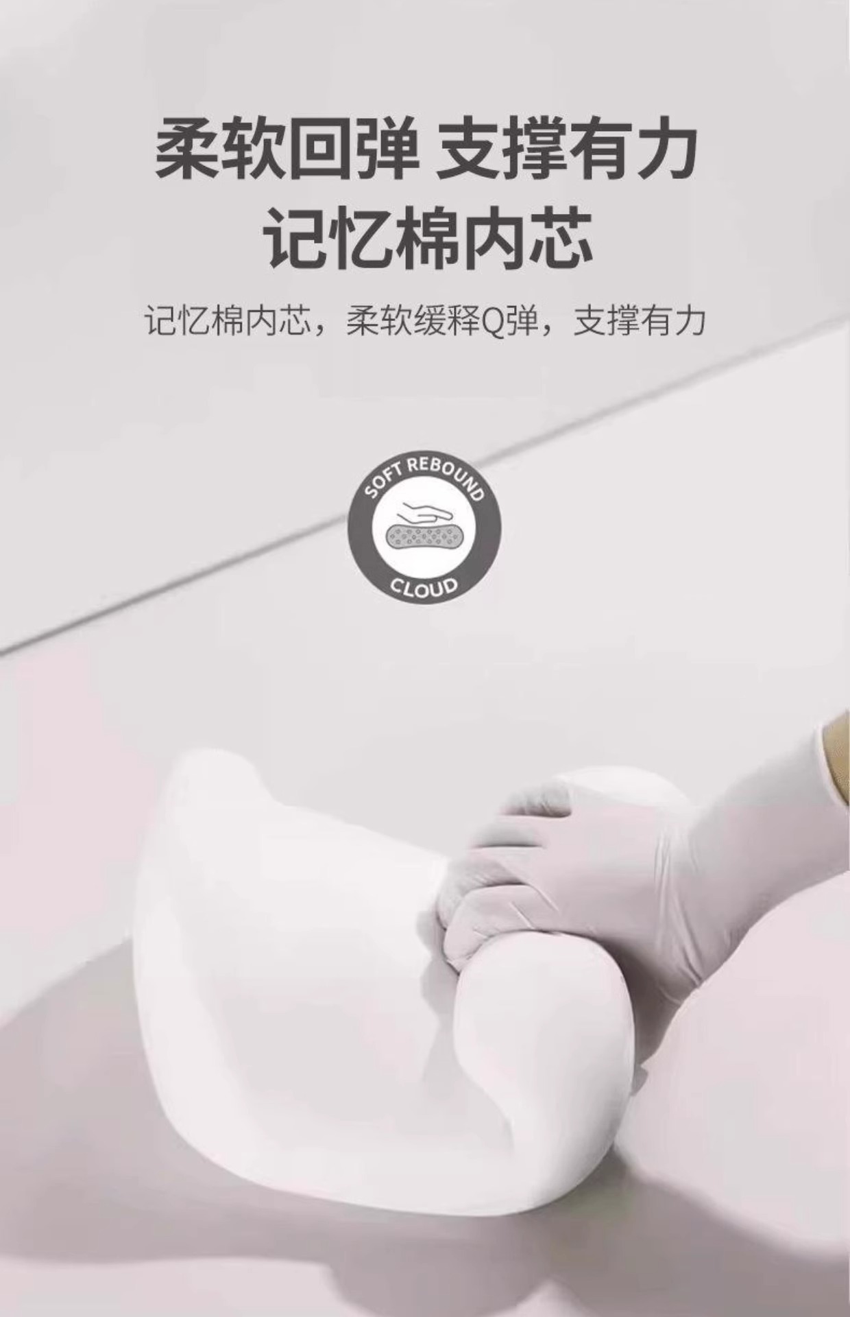 Car Lumbar Cushion Thin Small Lumbar Support Tailbone Car Pillow Waist Support Seat Support Memory Foam Headrest Neck Protector