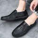 Leather Shoes Men's Summer 2025 Breathable All-match Business Casual Shoes Soft Sole Non-slip Lazy Slip-on Shoes for Men