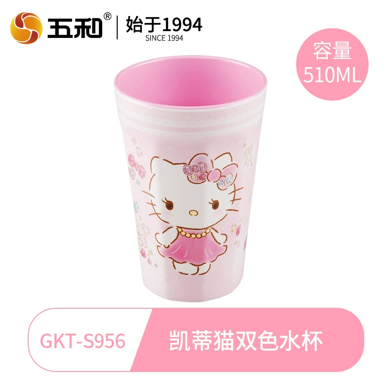 Детская посуда (Wuhe) набор Hello Kitty — тарелки, миски, кружка и стакан
