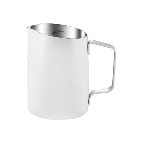 304 stainless steel slanted rim latte art cup coffee latte pot milk frothing cup graduated cup wax melting cup