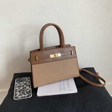 跨境时尚单肩包2025新款夏季时尚软皮高级感凯莉包ins斜 挎手提包